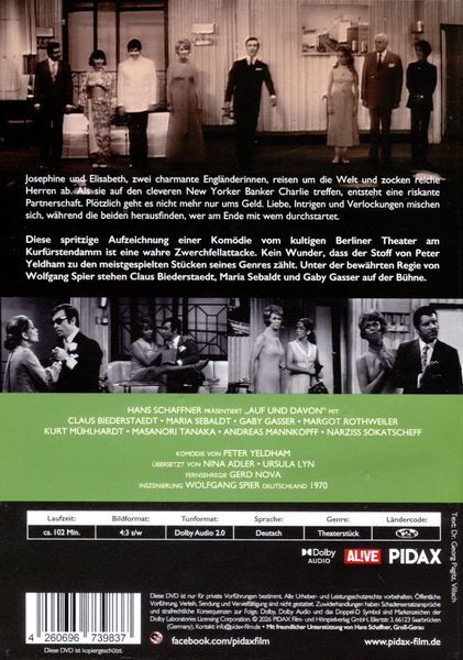 Produktbild: Auf und davon / Spritzige Kom&ouml;die mit Starbesetzung (Pidax Theater-Klassiker)