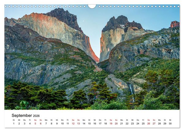 Produktbild: Patagonien, Torres del Paine Nationalpark: Am Rand der Welt (Wandkalender 2026 DIN A3 quer), CALVENDO Monatskalender