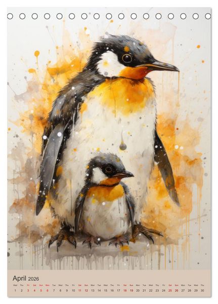 Produktbild: Cute animal families (Desk Calendar 2026 DIN A5 portrait), CALVENDO 12 Month DeskCalendar