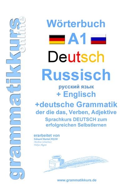 Produktbild: W&ouml;rterbuch Deutsch - Russisch - Englisch Niveau A1