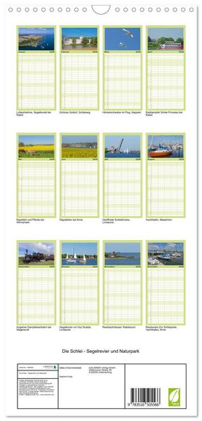 Produktbild: Familienplaner 2026 - Die Schlei - Segelrevier und Naturpark mit 5 Spalten (Wandkalender, 21 x 45 cm) CALVENDO