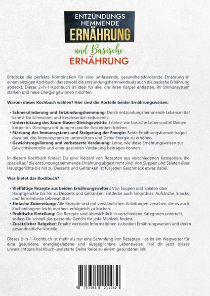 Produktbild: Entz&uuml;ndungshemmende Ern&auml;hrung und Basische Ern&auml;hrung