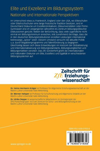 Produktbild: Elite und Exzellenz im Bildungssystem