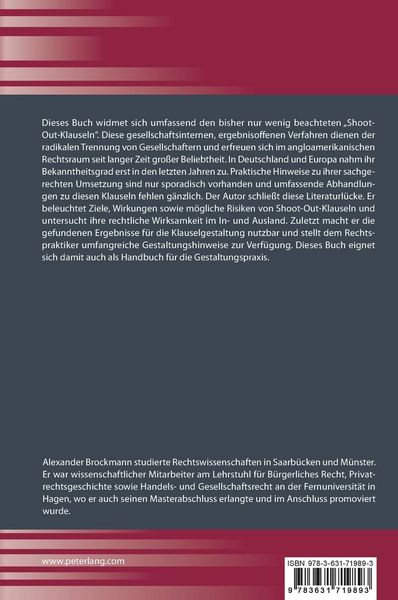 Produktbild: Shoot-Out-Klauseln