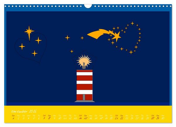 Produktbild: Lighthouse lights my way (Wall Calendar 2026 DIN A3 landscape), CALVENDO 12 Month Wall Calendar