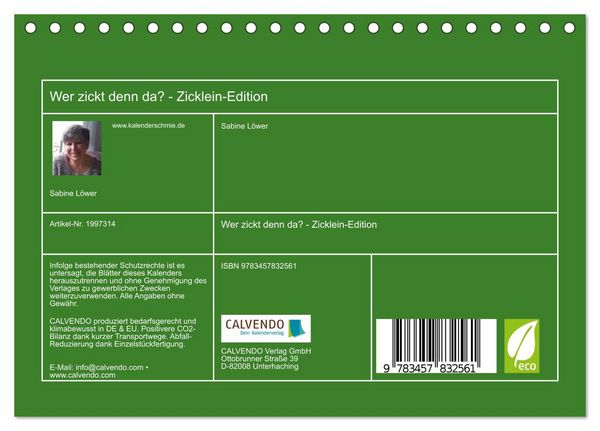 Produktbild: Wer zickt denn da? - Zicklein-Edition (Tischkalender 2026 DIN A5 quer), CALVENDO Monatskalender