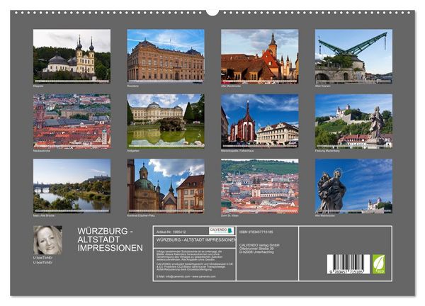 Produktbild: W&Uuml;RZBURG - ALTSTADT IMPRESSIONEN (hochwertiger Premium Wandkalender 2026 DIN A2 quer), Kunstdruck in Hochglanz
