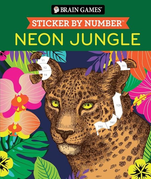 Produktbild: Brain Games - Sticker by Number: Neon Jungle (28 Images to Sticker)