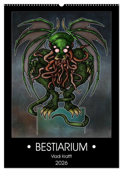 Produktbild: Bestiarium Vladi Krafft (Wandkalender 2026 DIN A2 hoch), CALVENDO Monatskalender