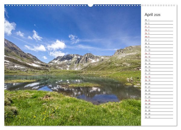 Produktbild: Bergseen im Ultental (Wandkalender 2026 DIN A2 quer), CALVENDO Monatskalender