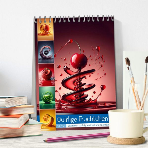 Produktbild: Quirlige Fr&uuml;chtchen (Tischkalender 2026 DIN A5 hoch), CALVENDO Monatskalender