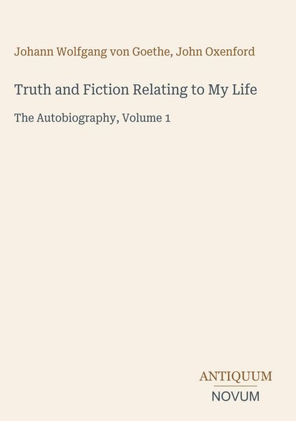 Produktbild: Truth and Fiction Relating to My Life