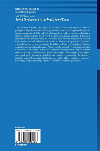 Produktbild: Recent Developments in the Regulation of Kinins