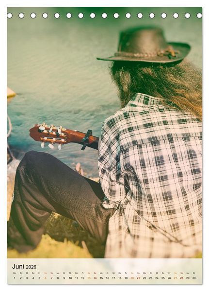 Produktbild: Gitarren Liebe (Tischkalender 2026 DIN A5 hoch), CALVENDO Monatskalender