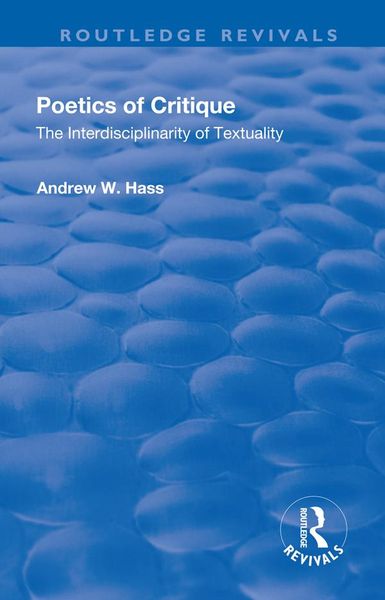 Produktbild: Poetics of Critique