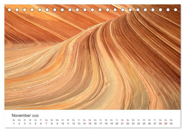 Produktbild: Paria Canyon - The Wave Naturwunder (Tischkalender 2026 DIN A5 quer), CALVENDO Monatskalender