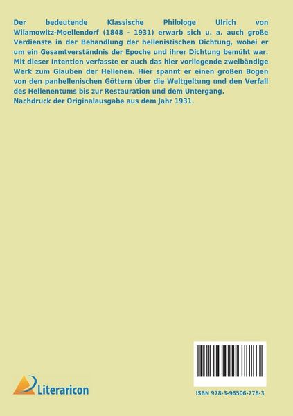 Produktbild: Der Glaube der Hellenen