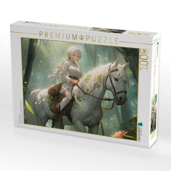 Produktbild: CALVENDO Puzzle Ausritt im Wald | 1000 Teile Lege-Gr&ouml;&szlig;e 64x48cm Foto-Puzzle f&uuml;r gl&uuml;ckliche Stunden