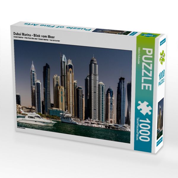 Produktbild: CALVENDO Puzzle Dubai Marina - Blick vom Meer 1000 Teile Puzzle quer | 1000 Teile Lege-Gr&ouml;&szlig;e 64 &times; 48 cm Foto-Puzzle f&uuml;r gl&uuml;ckliche Stunden