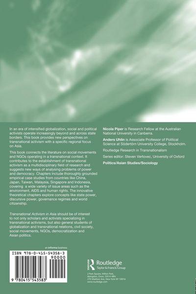 Produktbild: Transnational Activism in Asia