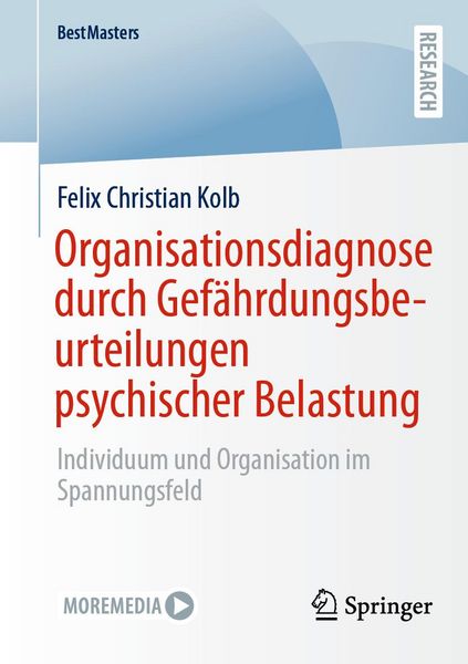 Produktbild: Organisationsdiagnose durch Gef&auml;hrdungsbeurteilungen psychischer Belastung