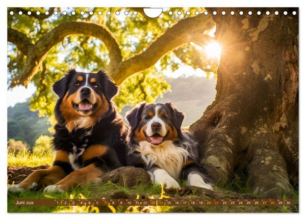 Produktbild: Bauernhof-Freunde - Hunde und ihre tierischen Freundschaften (Wandkalender 2026 DIN A4 quer), CALVENDO Monatskalender
