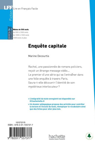 Produktbild: Enqu&ecirc;te capitale : niveau A1 + 1 CD audio MP3
