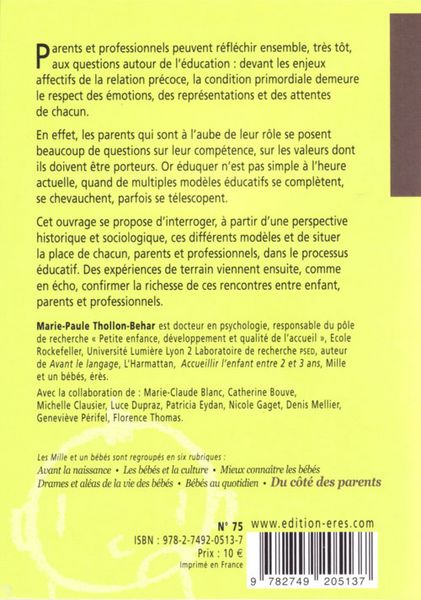 Produktbild: Parents, professionnels, comment &eacute;duquer ensemble un petit enfant?