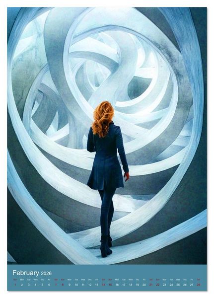 Produktbild: Paths like Escher (Desk Calendar 2026 DIN A5 portrait), CALVENDO 12 Month DeskCalendar