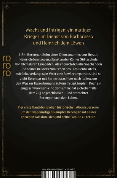 Produktbild: Berengar: Ich bin Barbarossas Klinge