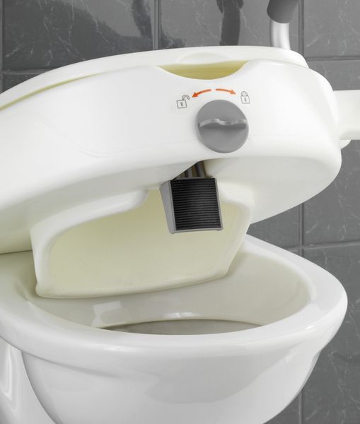 Produktbild: WC-Sitz Erh&ouml;hung mit St&uuml;tzgriffen Mod. Secura, mit Easy-Close Absenkautomatik