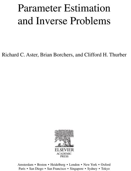 Produktbild: Parameter Estimation and Inverse Problems