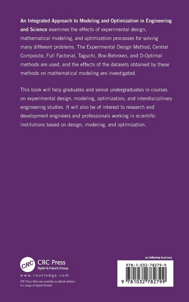 Produktbild: An Integrated Approach to Modeling and Optimization in Engineering and Science
