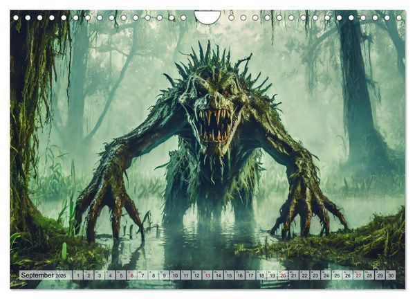 Produktbild: Monster & Mythen (Wandkalender 2026 DIN A4 quer), CALVENDO Monatskalender
