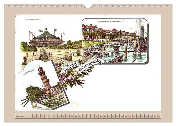 Produktbild: Gru&szlig; aus Travem&uuml;nde (Wandkalender 2026 DIN A3 quer), CALVENDO Monatskalender