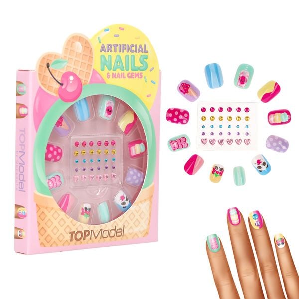Produktbild: TOPModel Kunstn&auml;gel und Dekosteine Set CANDY GLAM