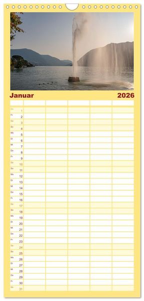 Produktbild: Familienplaner 2026 - Romantischer Lago d'Iseo mit 5 Spalten (Wandkalender, 21 x 45 cm) CALVENDO