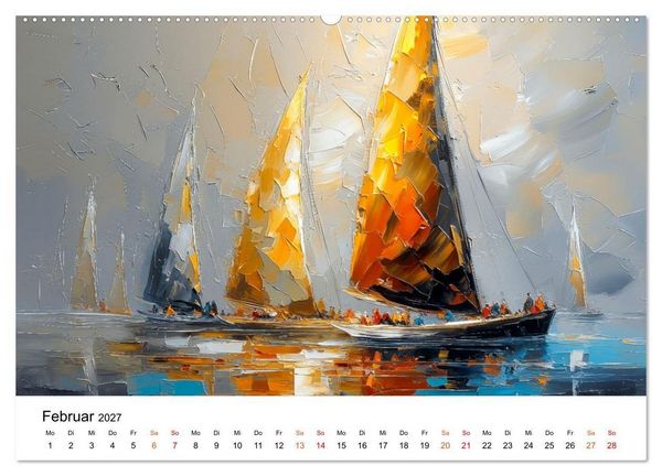 Produktbild: Segeln - Tanz mit dem Wind (hochwertiger Premium Wandkalender 2027 DIN A2 quer), Kunstdruck in Hochglanz