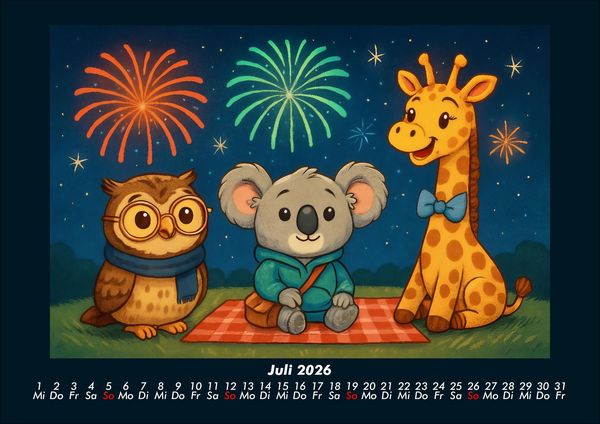 Produktbild: Ollie, Kiki & Nala - Fest der Freundschaft 2026 Fotokalender DIN A4