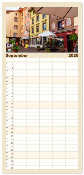 Produktbild: Familienplaner 2026 - Bad S&auml;ckingen - Charmantes St&auml;dtchen am Rhein mit 5 Spalten (Wandkalender, 21 x 45 cm) CALVENDO