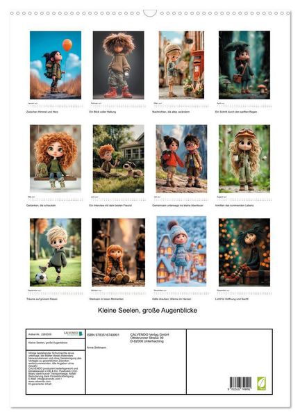 Produktbild: Kleine Seelen, gro&szlig;e Augenblicke (Wandkalender 2027 DIN A2 hoch), CALVENDO Monatskalender