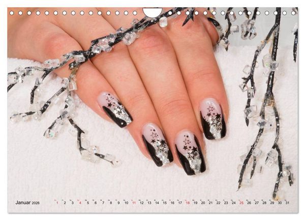 Produktbild: Verg&auml;ngliche Kunst - Nailart Episode 1 (Wandkalender 2026 DIN A4 quer), CALVENDO Monatskalender
