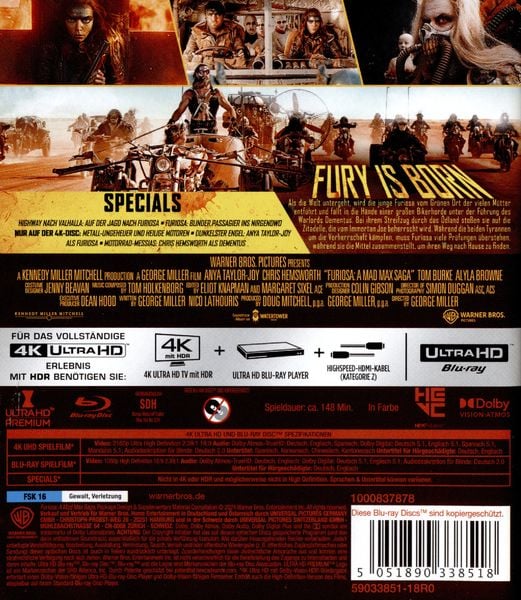 Produktbild: Furiosa: A Mad Max Saga (4K Ultra HD) (+ Blu-ray)