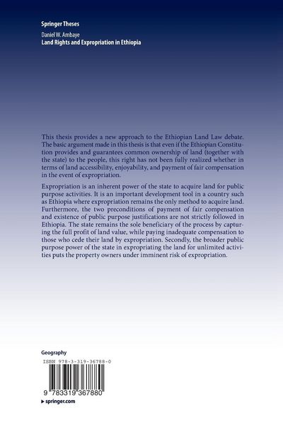 Produktbild: Land Rights and Expropriation in Ethiopia
