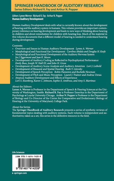 Produktbild: Human Auditory Development