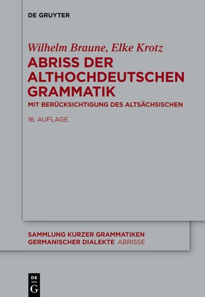 Produktbild: Abriss der althochdeutschen Grammatik