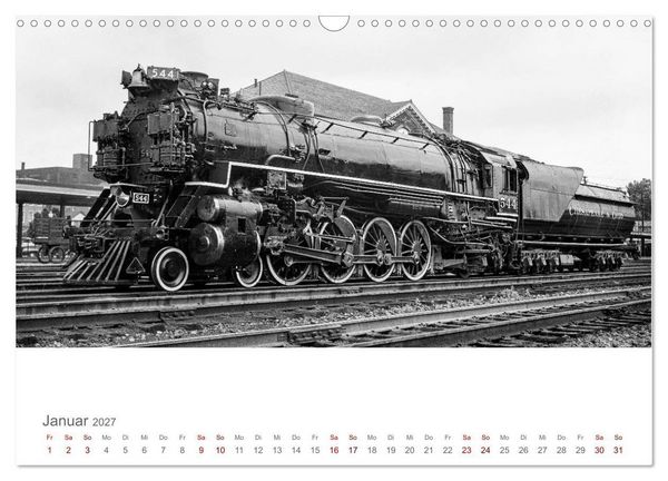 Produktbild: US-Dampflokomotiven (Wandkalender 2027 DIN A3 quer), CALVENDO Monatskalender