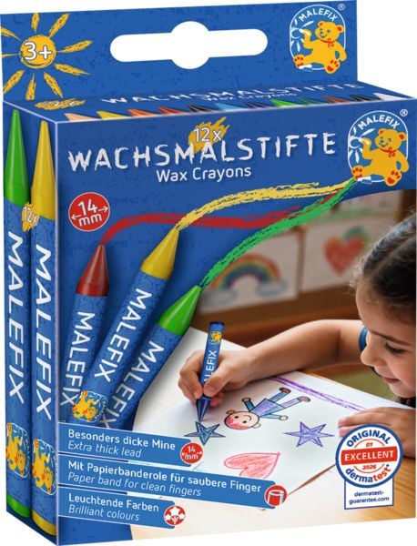 Produktbild: MALEFIX Wachsmalstifte 12er Set