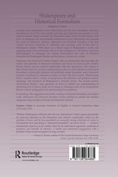 Produktbild: Shakespeare and Historical Formalism