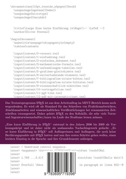 Produktbild: Eine kurze Einf&uuml;hrung in LaTeX